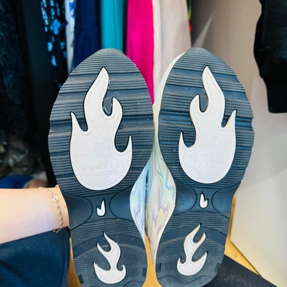 Sandro Pastel Flame Sneakers, Size 8 - Picture 8 of 8